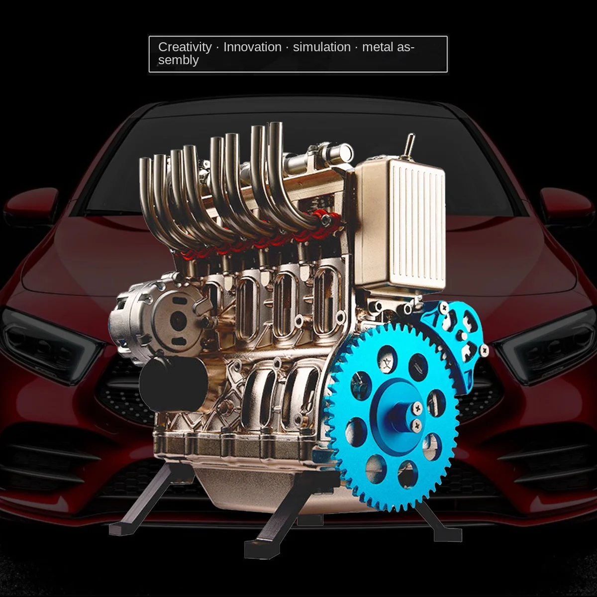 Four cylinder engine precision mechanical toy metal assembly model mini creative assembly puzzle
Four cylinder engine precision mechanical toy metal assembly model mini creative assembly puzzle