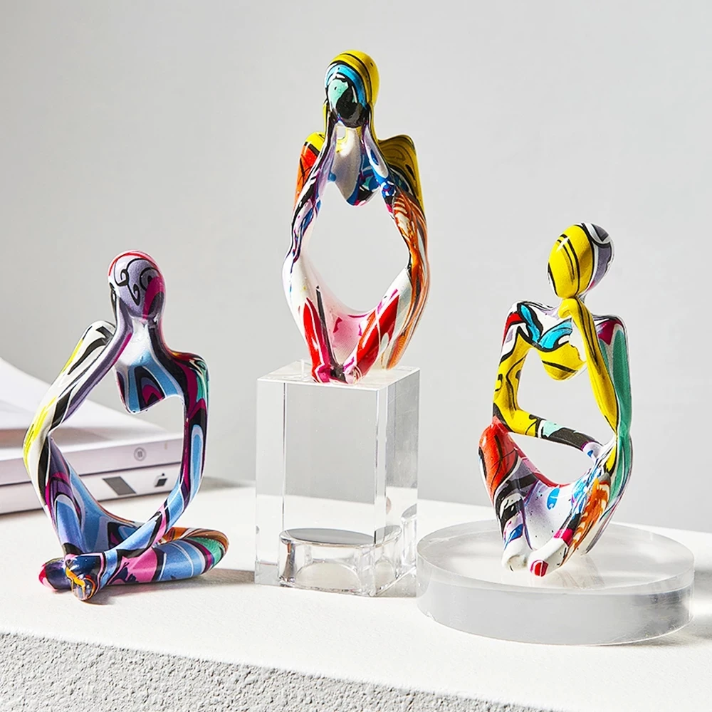 Colorful Graffiti Sculpture Thinker Statue Resin Abstract Figurine Home Deoor Interior Office Desktop Handmade Crafts Decoration
Colorful Graffiti Sculpture Thinker Statue Resin Abstract Figurine Home Deoor Interior Office Desktop Handmade Crafts Decoration