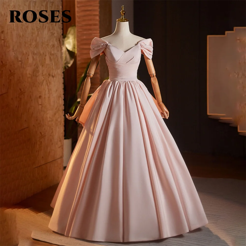 ROSES Pink Stain Long Pearls Party Dress A-Line Off the Shoulder Night Prom Dresses Pleat Celebrity Dresses Ball Gown Customized
ROSES Pink Stain Long Pearls Party Dress A-Line Off the Shoulder Night Prom Dresses Pleat Celebrity Dresses Ball Gown Customized
