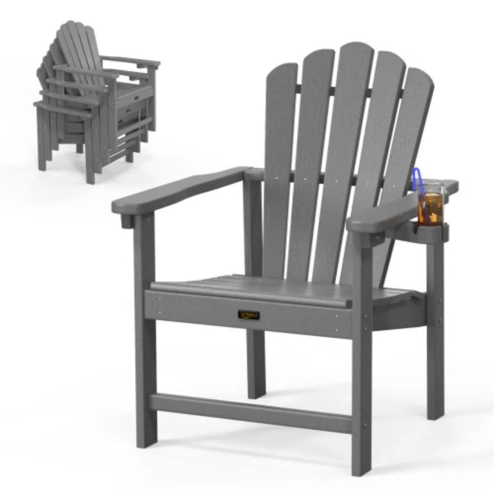 Plastic Folding Adirondack Chair with Cup Holder Indoor Outdoor Use(Gray)
Plastic Folding Adirondack Chair with Cup Holder Indoor Outdoor Use(Gray)