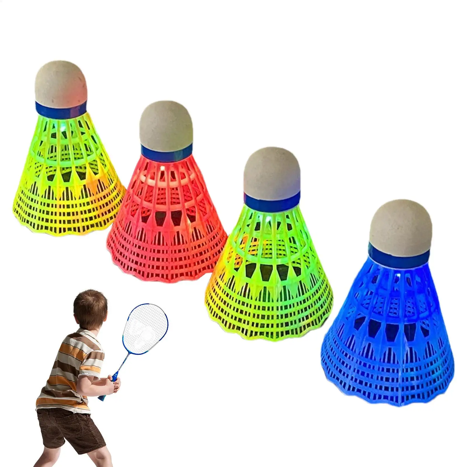 Led Badminton 4 Pieces Lighting Shuttlecock Ball Training Equipment for Indoor Outdoor Practice Sports Adults Kids Beginners
Led Badminton 4 Pieces Lighting Shuttlecock Ball Training Equipment for Indoor Outdoor Practice Sports Adults Kids Beginners
