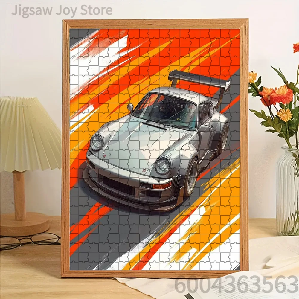 Paper Jigsaw Puzzle Silver Classic Sports Car with Vibrant Orange Speed Lines Artwork Brain Teaser Puzzle
Paper Jigsaw Puzzle Silver Classic Sports Car with Vibrant Orange Speed Lines Artwork Brain Teaser Puzzle