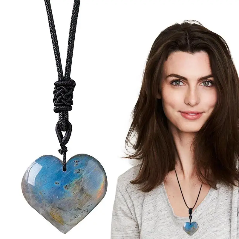 Labradorite Pendant Heart Raw Gemstone Necklace pendant Natural crystal Labradorite Pendant Crafts Stone Hanging Ornament
Labradorite Pendant Heart Raw Gemstone Necklace pendant Natural crystal Labradorite Pendant Crafts Stone Hanging Ornament
