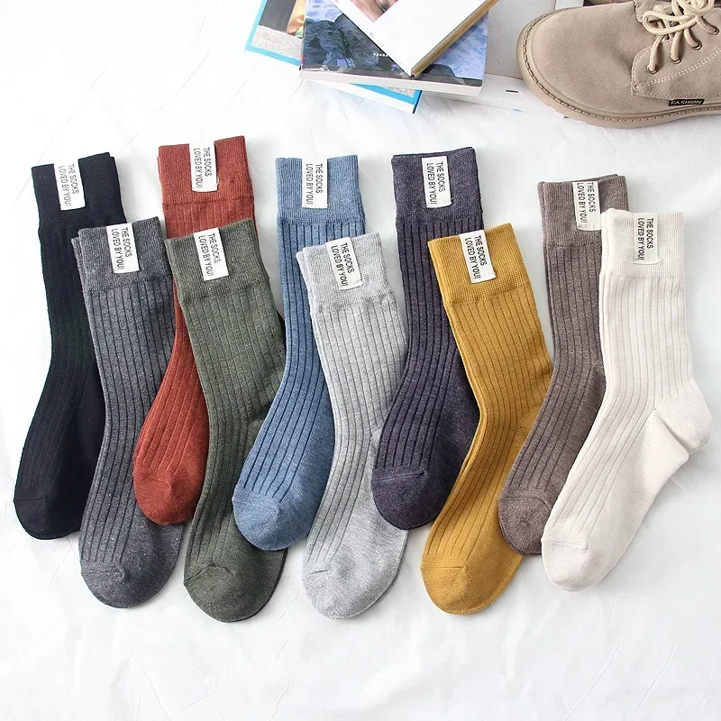 Fashion Cotton Knitted Women's Socks Solid Harajuku Vintage Streetwear Long Sock Japan Style Kawaii Cute Crew Sock Autumn Winter
Fashion Cotton Knitted Women's Socks Solid Harajuku Vintage Streetwear Long Sock Japan Style Kawaii Cute Crew Sock Autumn Winter