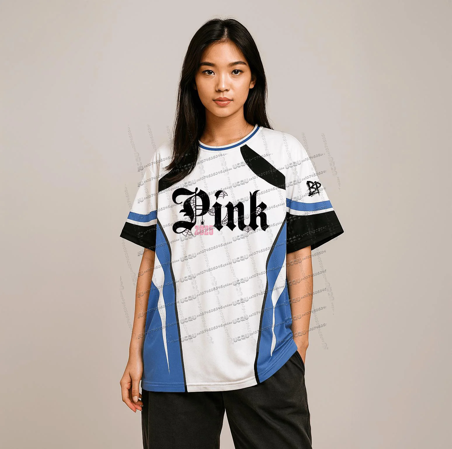 Korean Popular Female Idol Fashion Sports T-Shirt O-Neck Oversized Loose Color Block Street Wear Concert Tee Summer Lady Y2k Top
Korean Popular Female Idol Fashion Sports T-Shirt O-Neck Oversized Loose Color Block Street Wear Concert Tee Summer Lady Y2k Top