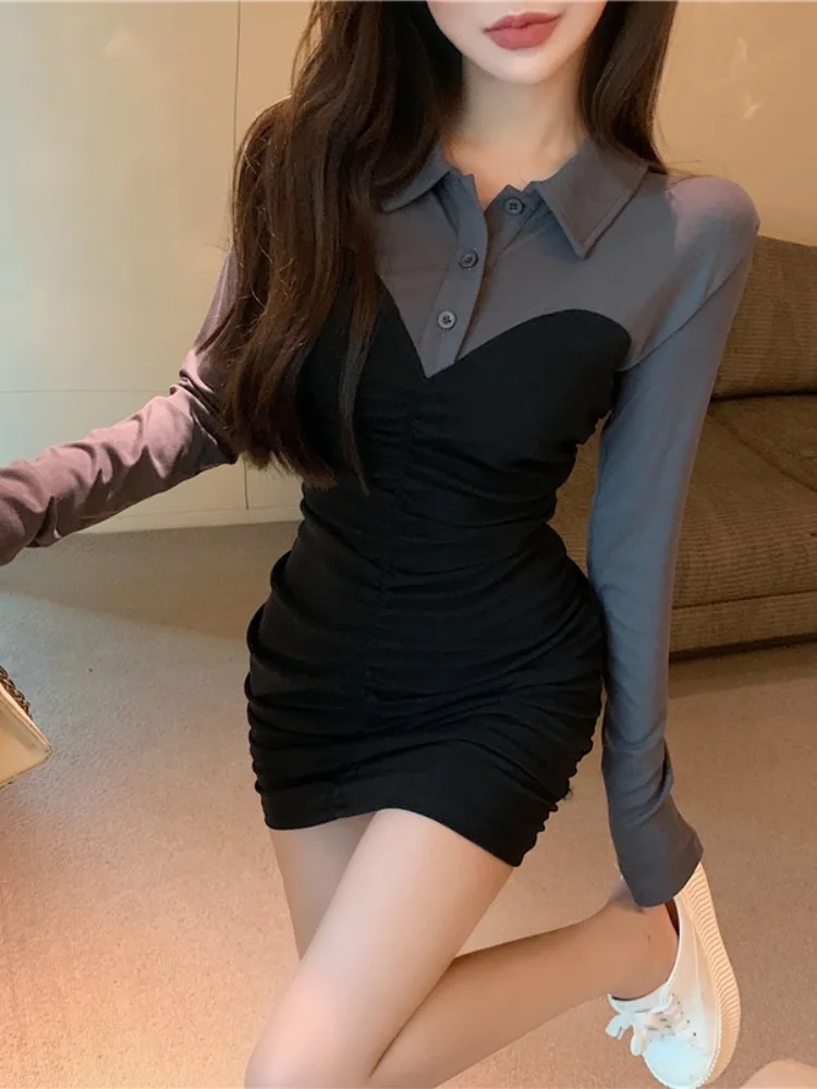 Sexy Spicy Girl Fake Two-Piece Dress Women's Autumn Summer New Thin Dance Pure Desire Short Skirt Slim Long Sleeve Bodycon Skirt
Sexy Spicy Girl Fake Two-Piece Dress Women's Autumn Summer New Thin Dance Pure Desire Short Skirt Slim Long Sleeve Bodycon Skirt