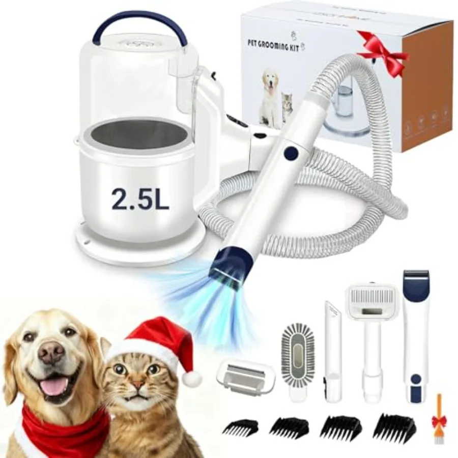Pet Grooming Kit Vacuum with 3 Suction Modes and 4 Brush Attachments 2.5L Dust Cup for Dog Cat Shedding Hair Removal and Groomi
Pet Grooming Kit Vacuum with 3 Suction Modes and 4 Brush Attachments 2.5L Dust Cup for Dog Cat Shedding Hair Removal and Groomi