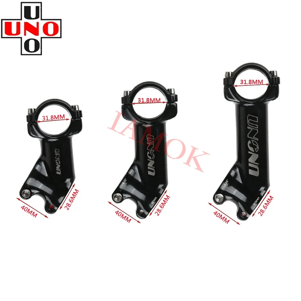 UNO AS021 Road Bicycle 35 Degree 70/90/110mm Stems Iamok Bike Stem Black Logo
UNO AS021 Road Bicycle 35 Degree 70/90/110mm Stems Iamok Bike Stem Black Logo
