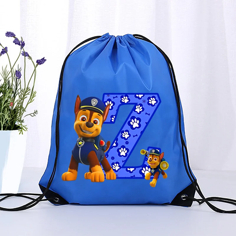 Paw Patrol Chase Drawstring Bag A-Z Letter Storage Bags Cartoon Drawstring Pouch Kawaii Anime Party Prop Gift Large Capacity Bag
Paw Patrol Chase Drawstring Bag A-Z Letter Storage Bags Cartoon Drawstring Pouch Kawaii Anime Party Prop Gift Large Capacity Bag