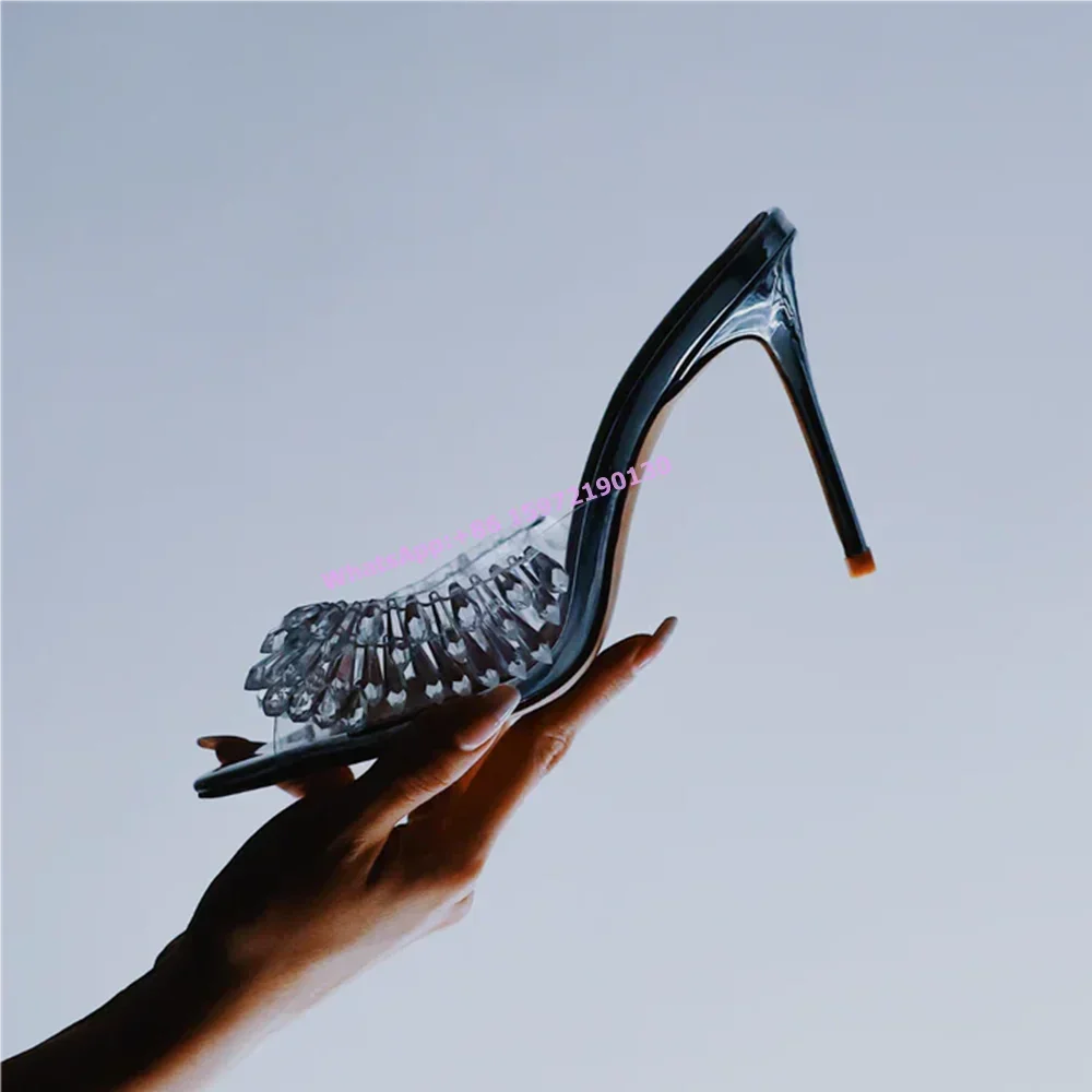 Rhinestone Fringe Silvery Slippers High Heels Peep Toe Luxury Sexy Shoes Women's Fashion Leisure Princess Crystal Pumps 2024
Rhinestone Fringe Silvery Slippers High Heels Peep Toe Luxury Sexy Shoes Women's Fashion Leisure Princess Crystal Pumps 2024