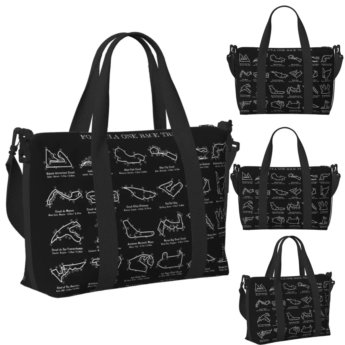 Custom F1 Race Tracks Beach Travel Bag Large Capacity Tote Bags for Gym Yoga Women Shopping Duffle Shoulder Bag
Custom F1 Race Tracks Beach Travel Bag Large Capacity Tote Bags for Gym Yoga Women Shopping Duffle Shoulder Bag