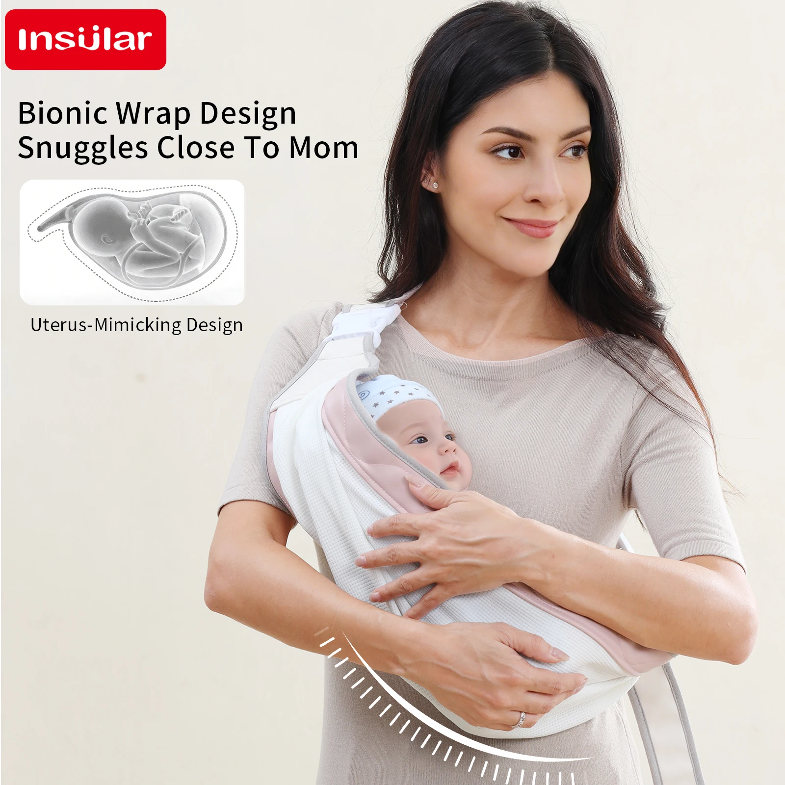 INSULAR Adjustable Ergonomic Baby Carrier Hipseat Sling, Front Facing Kangaroo Wrap Travel Gear for Newborn to 24 Months
INSULAR Adjustable Ergonomic Baby Carrier Hipseat Sling, Front Facing Kangaroo Wrap Travel Gear for Newborn to 24 Months