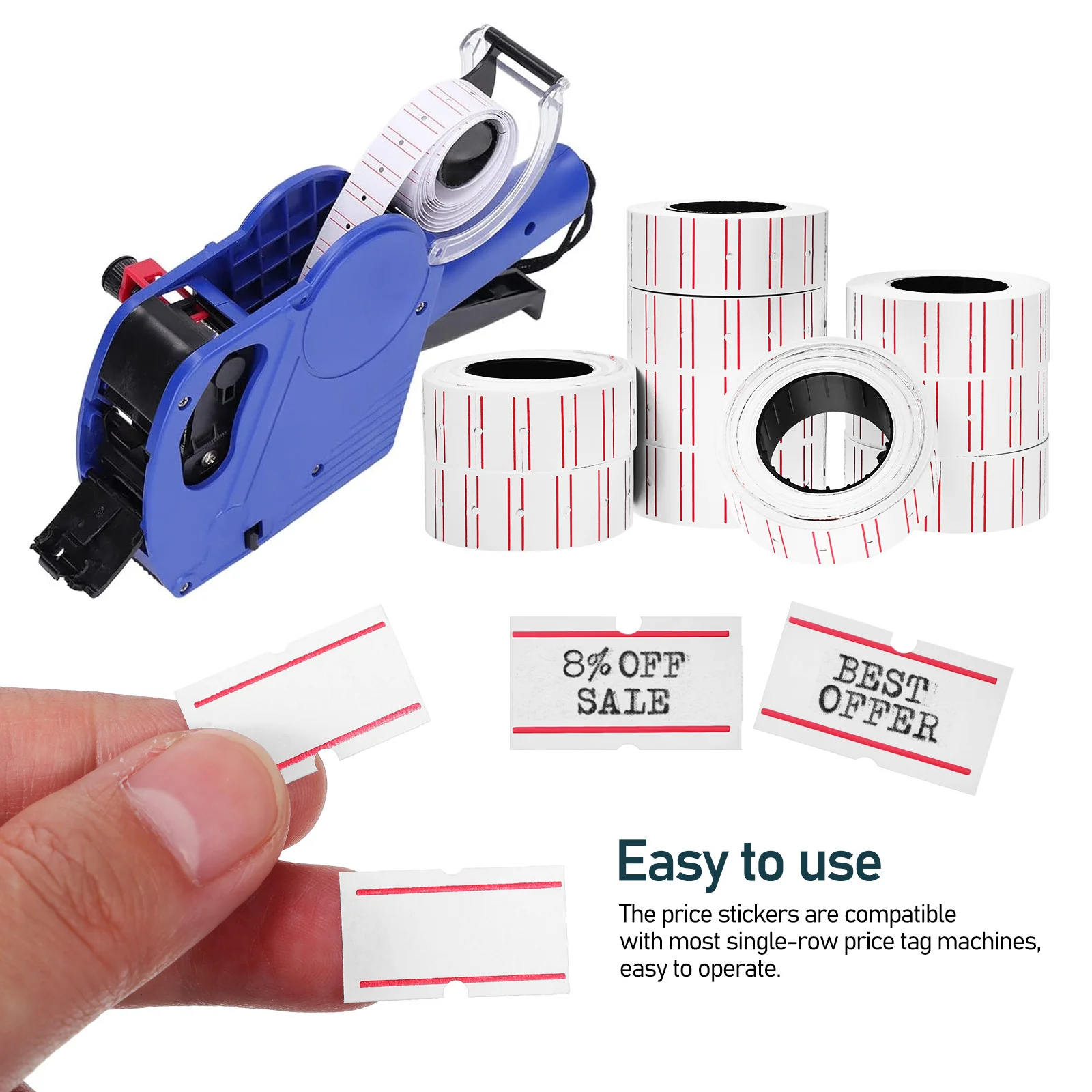 10 Rolls Price Tags Stickers Roll Easy Apply Label Stickers for Jewelry Pricing Self Adhesive Pricing Labels for Merchandise
10 Rolls Price Tags Stickers Roll Easy Apply Label Stickers for Jewelry Pricing Self Adhesive Pricing Labels for Merchandise