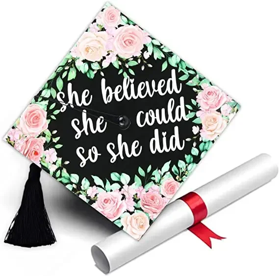 Graduation Party Supplies for Women, Graduation Cap, Tassels, Tassel Toppers, She Believed, She So She Said, 2023
Graduation Party Supplies for Women, Graduation Cap, Tassels, Tassel Toppers, She Believed, She So She Said, 2023