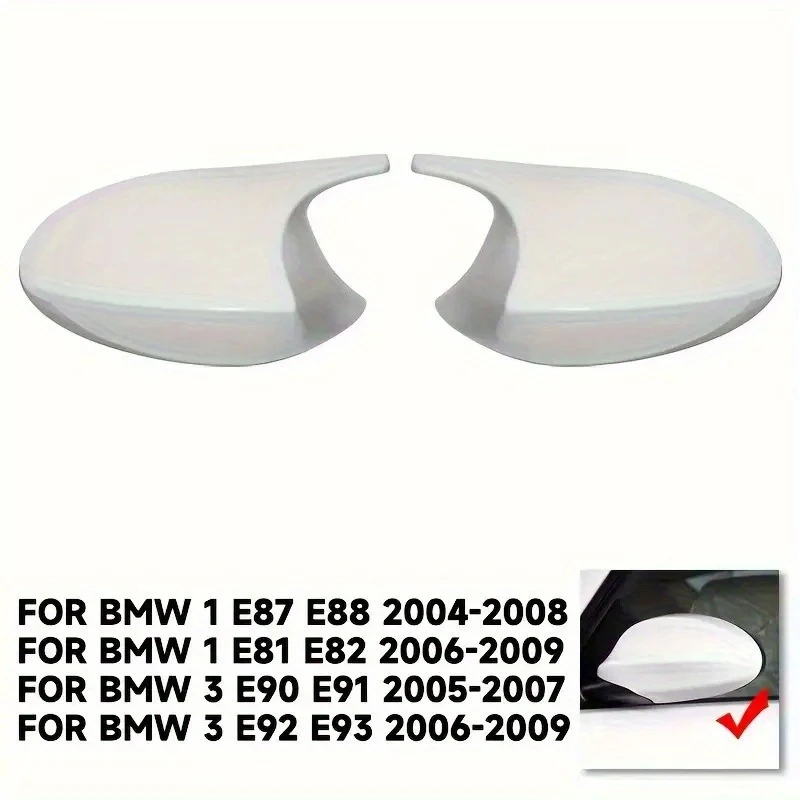 1 pair of white replacement rearview mirror covers, suitable for streamlined design of BMW 3 series streamlined design,
1 pair of white replacement rearview mirror covers, suitable for streamlined design of BMW 3 series streamlined design,