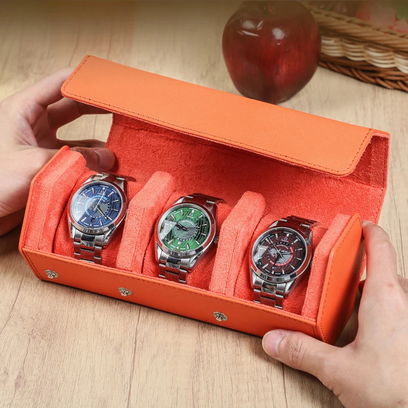 Genuine Leather Roll Travel Cowhide Three-Piece Watch Storage Box Travel Portable Handmade Case Display Watch Display Storage
Genuine Leather Roll Travel Cowhide Three-Piece Watch Storage Box Travel Portable Handmade Case Display Watch Display Storage
