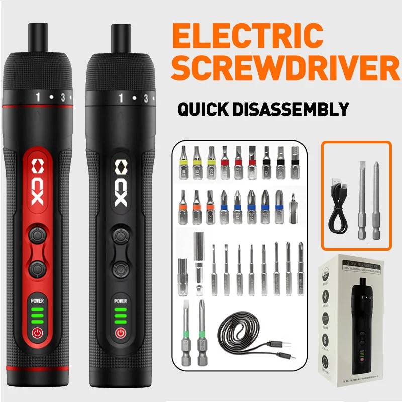 8-Speed Torque Cordless Electric Screwdriver Rechargeable 2000mAh Mini Drill 3.6V Power Tools Set Household Maintenance Repair
8-Speed Torque Cordless Electric Screwdriver Rechargeable 2000mAh Mini Drill 3.6V Power Tools Set Household Maintenance Repair