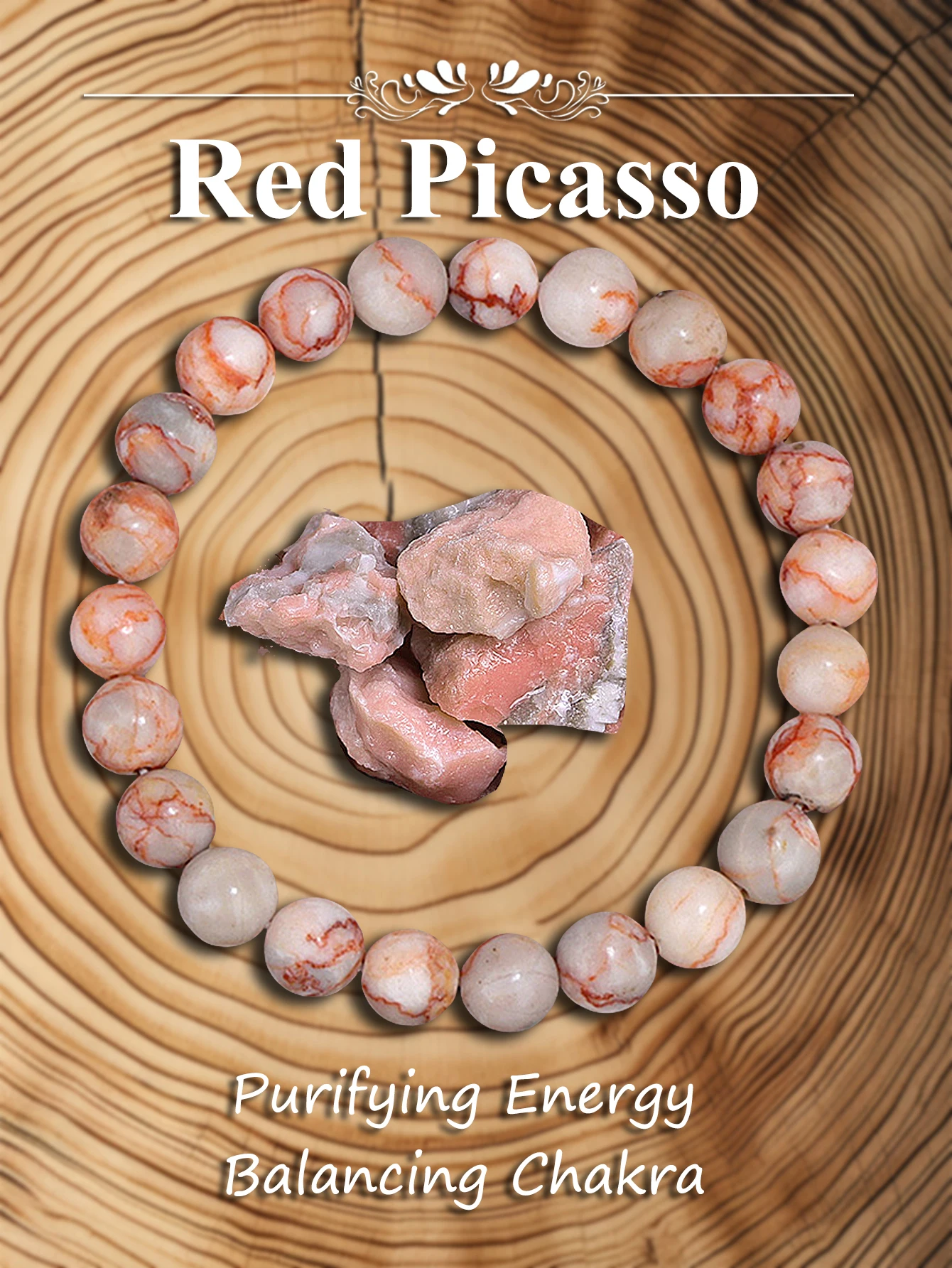 Natural Red Picasso Stone Beaded Bracelet for Energy Balance Protection Harmony & Attracting Good Luck Positive Vibes Jewelry
Natural Red Picasso Stone Beaded Bracelet for Energy Balance Protection Harmony & Attracting Good Luck Positive Vibes Jewelry