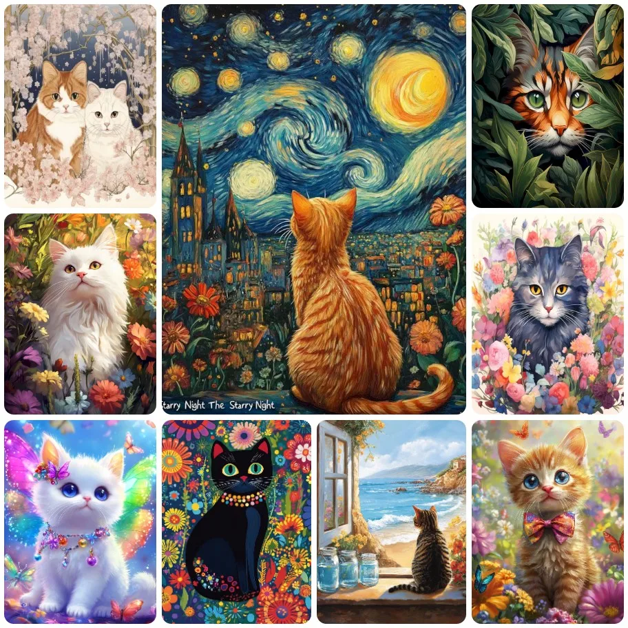 Kitten Jigsaw Puzzle, Van Gogh Starry Night Cherry Blossom Seaside Window Cat Floral Pet Healing Wall Art, Whimsical Home Decor
Kitten Jigsaw Puzzle, Van Gogh Starry Night Cherry Blossom Seaside Window Cat Floral Pet Healing Wall Art, Whimsical Home Decor