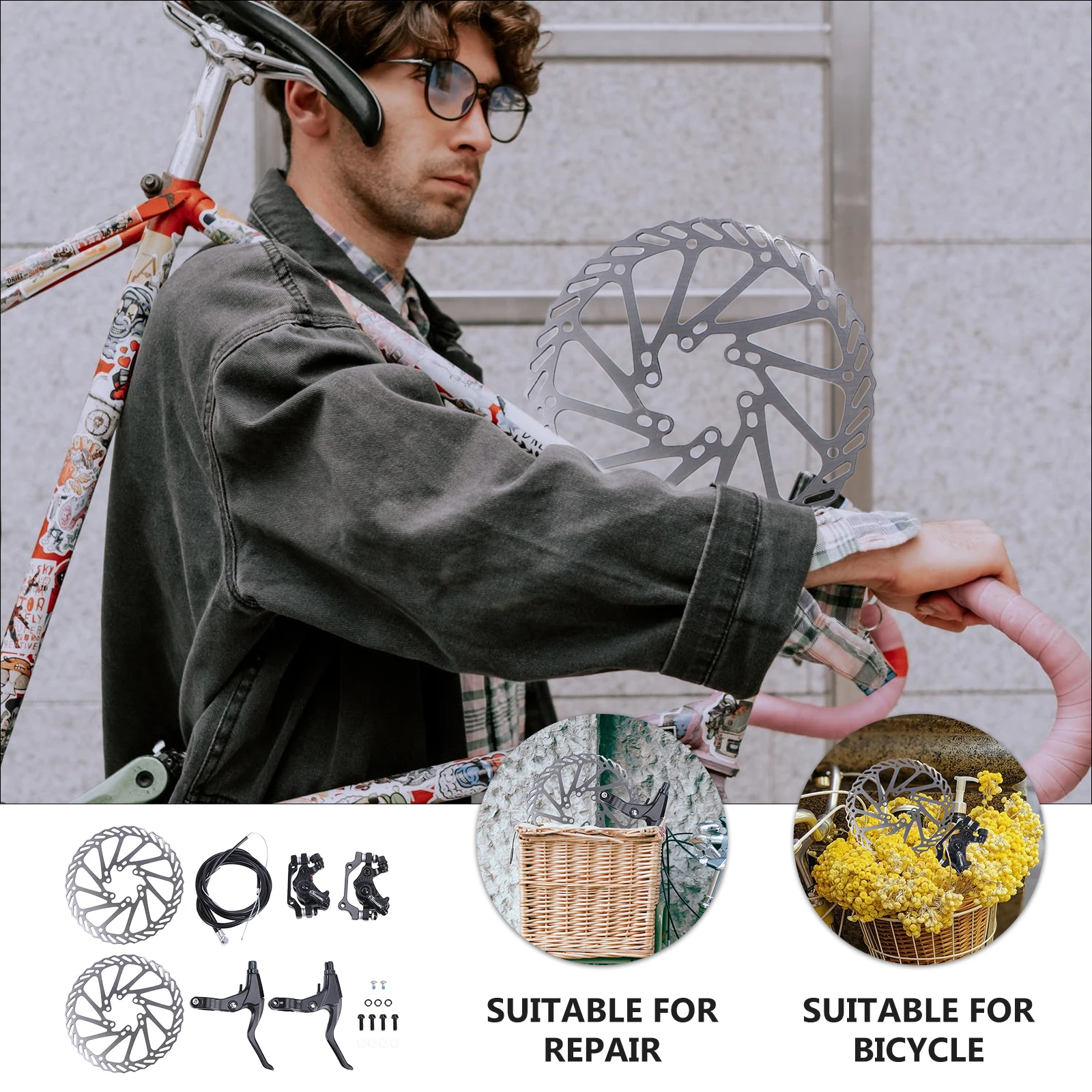 Universal Aluminum Bicycle Disc Brake Kit Mountain Bike Rear Rotor Durable Replacement Parts Fit Most Applications for Bike
Universal Aluminum Bicycle Disc Brake Kit Mountain Bike Rear Rotor Durable Replacement Parts Fit Most Applications for Bike
