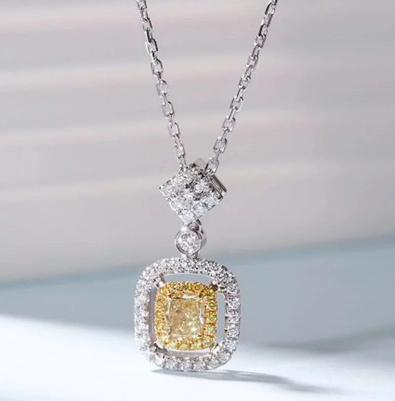 2022 New Luxury Yellow Color Cushion silver color on the neck Necklace For Women Lady Anniversary Gift Jewelry
2022 New Luxury Yellow Color Cushion silver color on the neck Necklace For Women Lady Anniversary Gift Jewelry