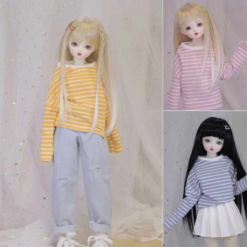 Детская игрушка, BJD DD SD MSD 1/4, аксессуары, кукольная полоса, футболка, повседневные джинсы с длинным рукавом, 1 шт.
Детская игрушка, BJD DD SD MSD 1/4, аксессуары, кукольная полоса, футболка, повседневные джинсы с длинным рукавом, 1 шт.