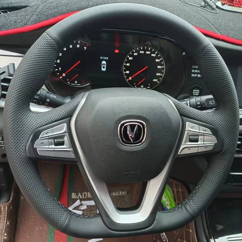 Для Changan Cx70 EADO Cs35 Auchan Cs15/Cs75 автомобильные аксессуары ручная строчка черная Нескользящая натуральная кожа
Для Changan Cx70 EADO Cs35 Auchan Cs15/Cs75 автомобильные аксессуары ручная строчка черная Нескользящая натуральная кожа