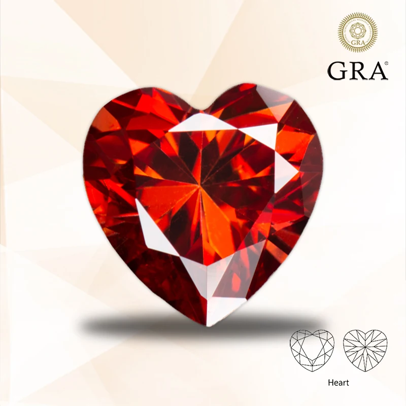 Moissanite Stone Garnet Color Heart Shape VVS1 for Charms Top Jewelry Making Bracelet Earrings Materials with GRA Certificate
Moissanite Stone Garnet Color Heart Shape VVS1 for Charms Top Jewelry Making Bracelet Earrings Materials with GRA Certificate