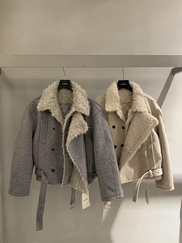 Men's Thiened Woolen Collar Jaet Cotton Coat Double Breasted Faionable Autumn Winter Warm Casual Cleanfit Sle
Men's Thiened Woolen Collar Jaet Cotton Coat Double Breasted Faionable Autumn Winter Warm Casual Cleanfit Sle