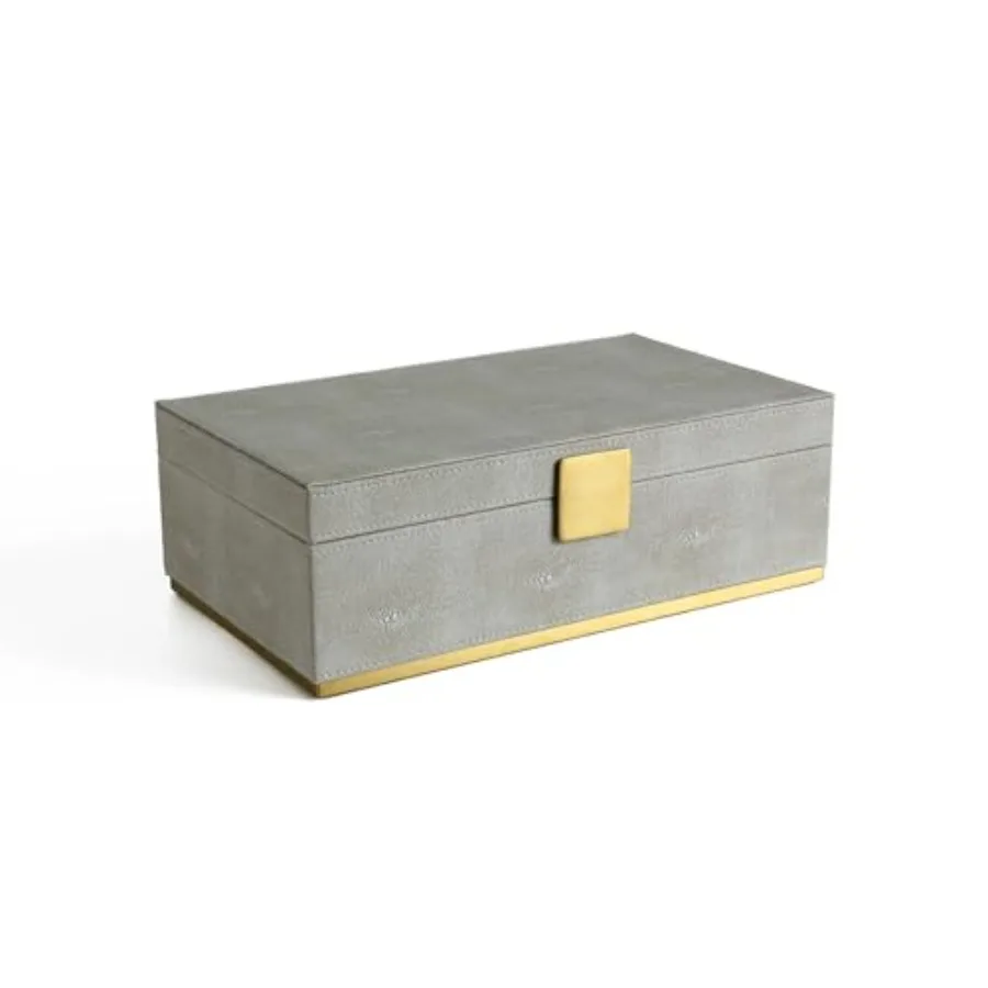 Ivory Shagreen Large Decorative Box PU Leather Rectangular Storage Box for Shel Closet Storage Dresser Jewelry Box Men's andWom
Ivory Shagreen Large Decorative Box PU Leather Rectangular Storage Box for Shel Closet Storage Dresser Jewelry Box Men's andWom