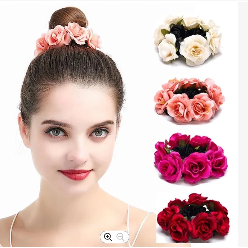 20pcs/Colorful Rose Flower Elastics Hair Holders Tie Gum Fabric Wreaths Crowns Elastic Wreath Crown Wedding Garland Headband
20pcs/Colorful Rose Flower Elastics Hair Holders Tie Gum Fabric Wreaths Crowns Elastic Wreath Crown Wedding Garland Headband