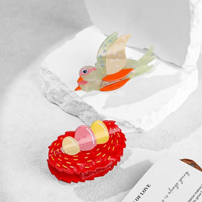 New Animal Series: Bird Homing Clip Acetate Hair Claw High-end Feel New Design Coiled Hair Shark Clip Female Hair Accessories
New Animal Series: Bird Homing Clip Acetate Hair Claw High-end Feel New Design Coiled Hair Shark Clip Female Hair Accessories