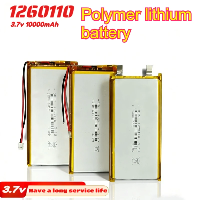 1260110 10000mAh 3.7V Li-Polymer Battery, 37Wh Rechargeable Battery, High Capacity Battery for DIY Electronics and IoT Devices
1260110 10000mAh 3.7V Li-Polymer Battery, 37Wh Rechargeable Battery, High Capacity Battery for DIY Electronics and IoT Devices