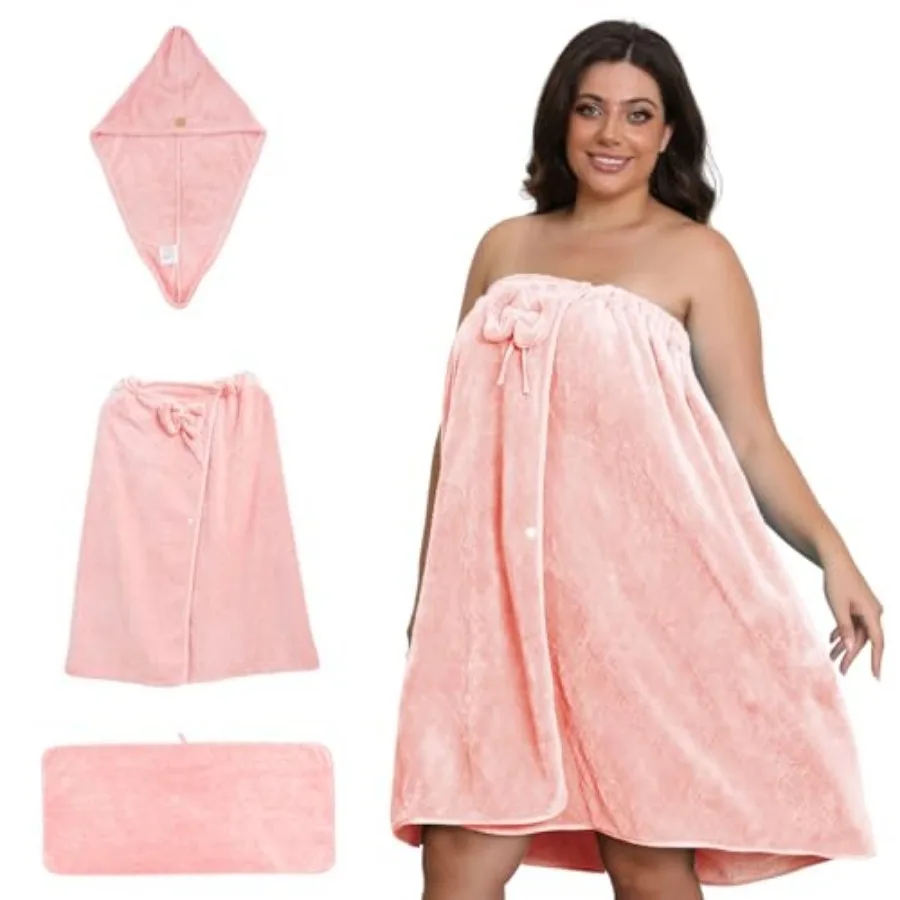 Plus Size Bath Towel Wrap for Women M-XXL,Oversize Shower Wrap Dress Spa Bathrobe, 80x160cm
Plus Size Bath Towel Wrap for Women M-XXL,Oversize Shower Wrap Dress Spa Bathrobe, 80x160cm