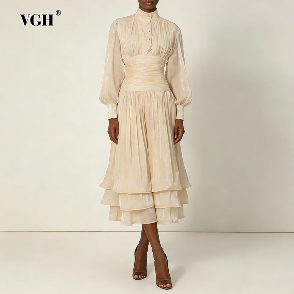 Элегантное женское платье VGH с рюшами, воротником-стойкой, длинными рукавами и пуговицами, весеннее, приталенное, новинка
Элегантное женское платье VGH с рюшами, воротником-стойкой, длинными рукавами и пуговицами, весеннее, приталенное, новинка