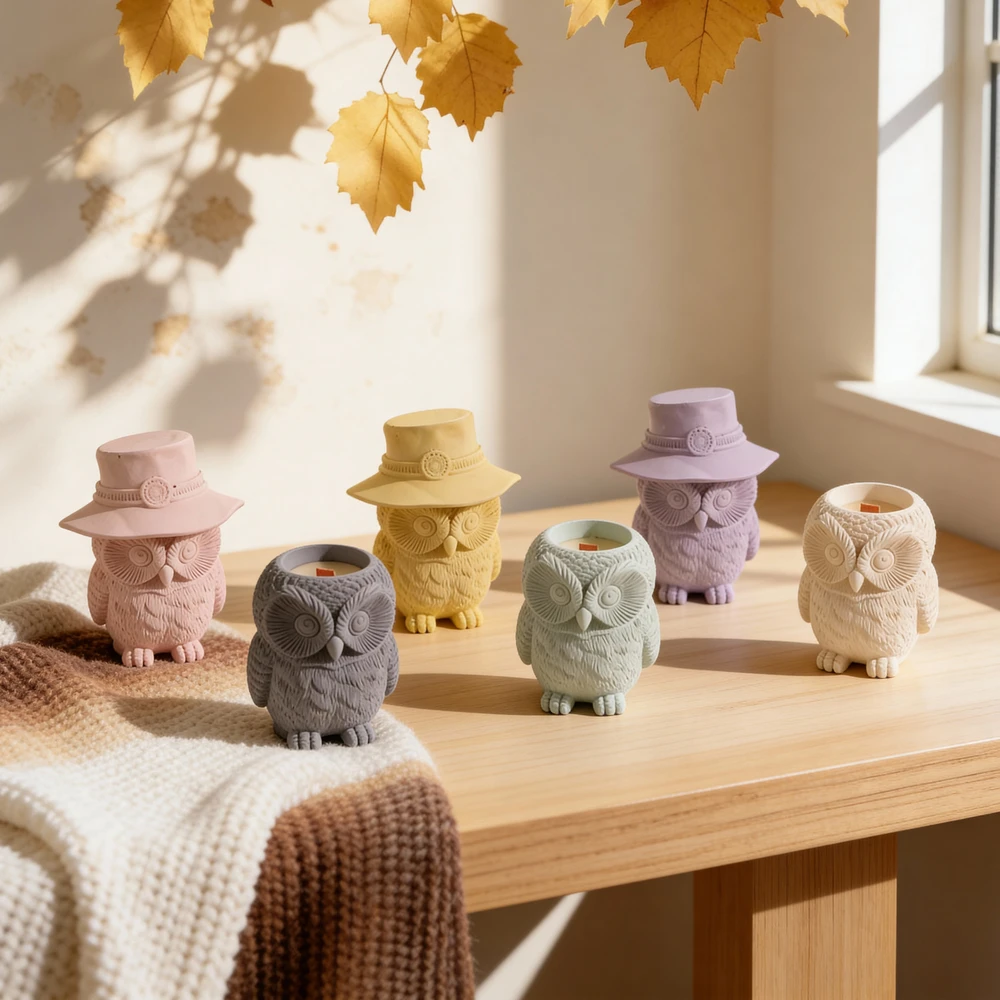 Owl Candle Holder Mold Animal Wax Melt Burner Plaster Storage Silicone Mould Owl Candle Jar Concrete Silicone Mold
Owl Candle Holder Mold Animal Wax Melt Burner Plaster Storage Silicone Mould Owl Candle Jar Concrete Silicone Mold