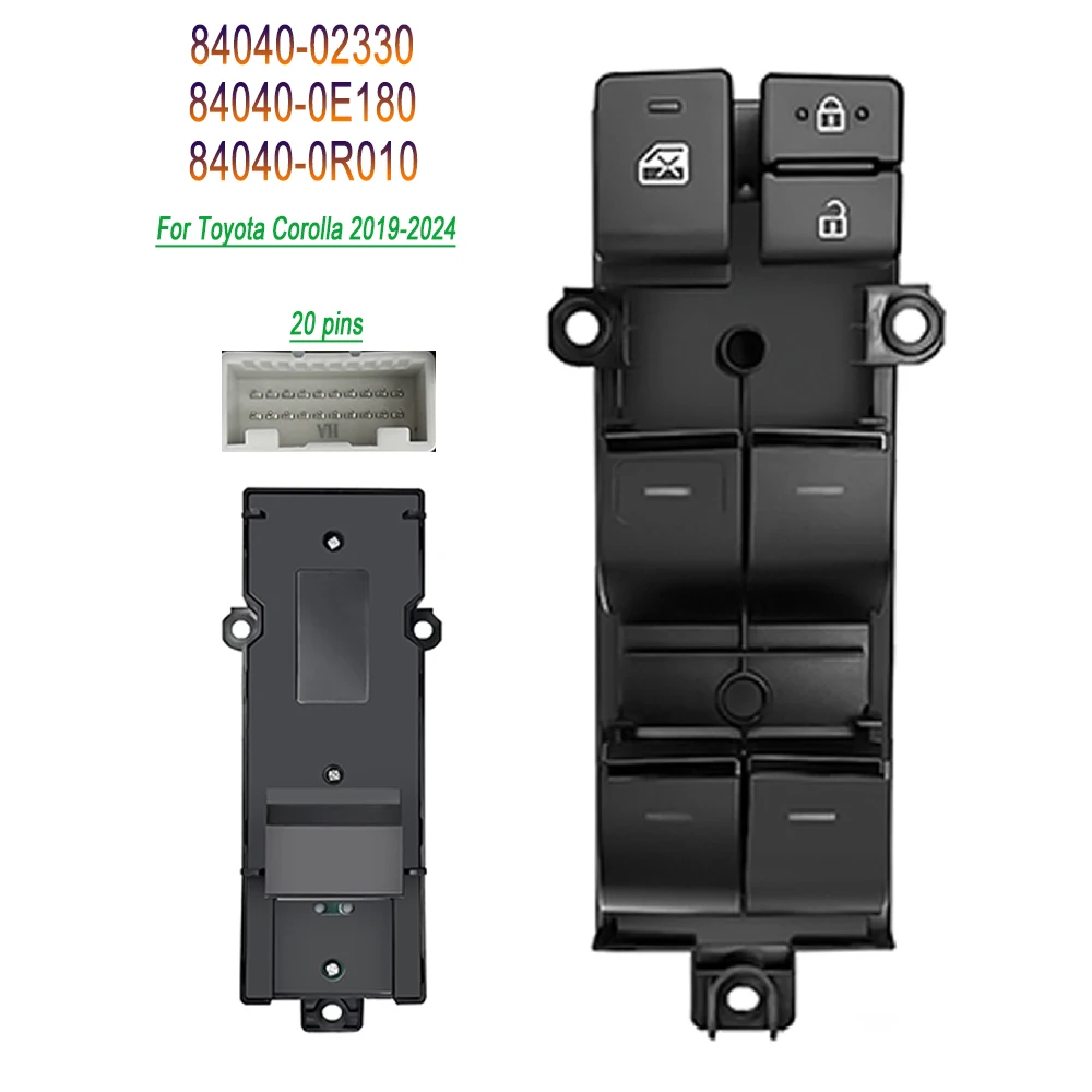For Toyota Corolla 2019-2024 Black Bright Border Electric Vehicle Window Glass Lifters Button Switch 84040-02330 Car Parts
For Toyota Corolla 2019-2024 Black Bright Border Electric Vehicle Window Glass Lifters Button Switch 84040-02330 Car Parts
