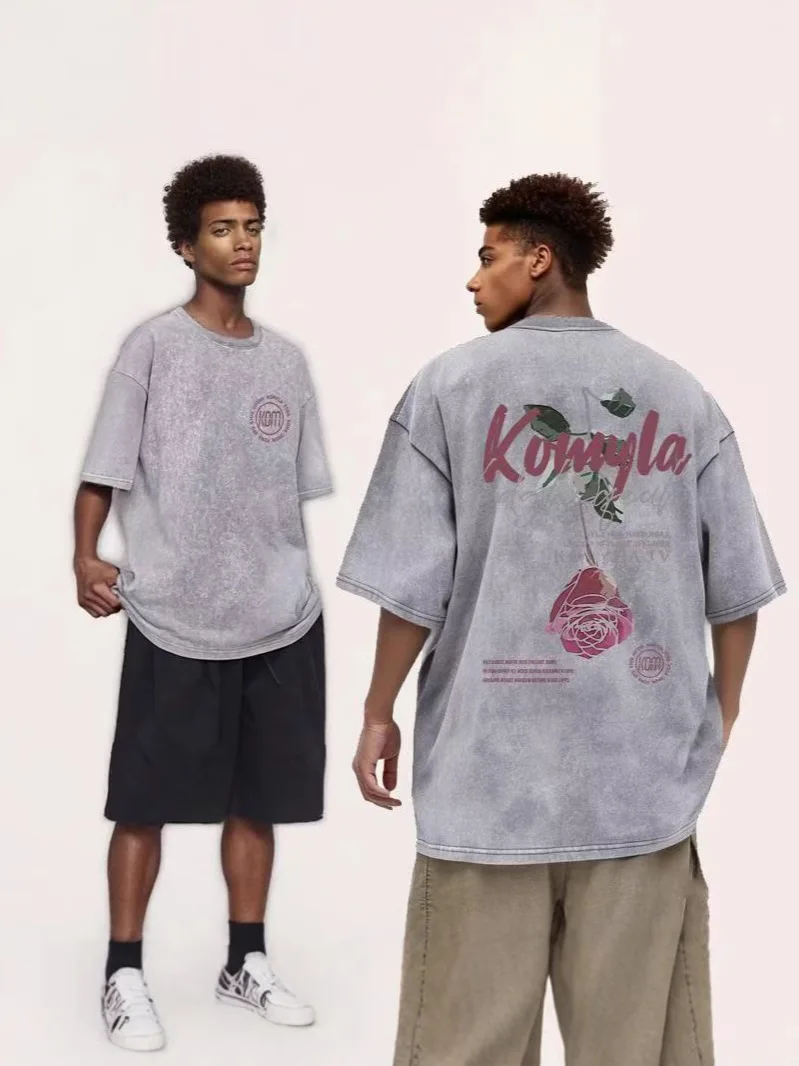 2025 Heavyweight Short Sleeve T-Shirt Men Washed Vintage Tee Oversized Relaxed Fit Drop Shoulder Streetwear Hip Hop Top for Men
2025 Heavyweight Short Sleeve T-Shirt Men Washed Vintage Tee Oversized Relaxed Fit Drop Shoulder Streetwear Hip Hop Top for Men