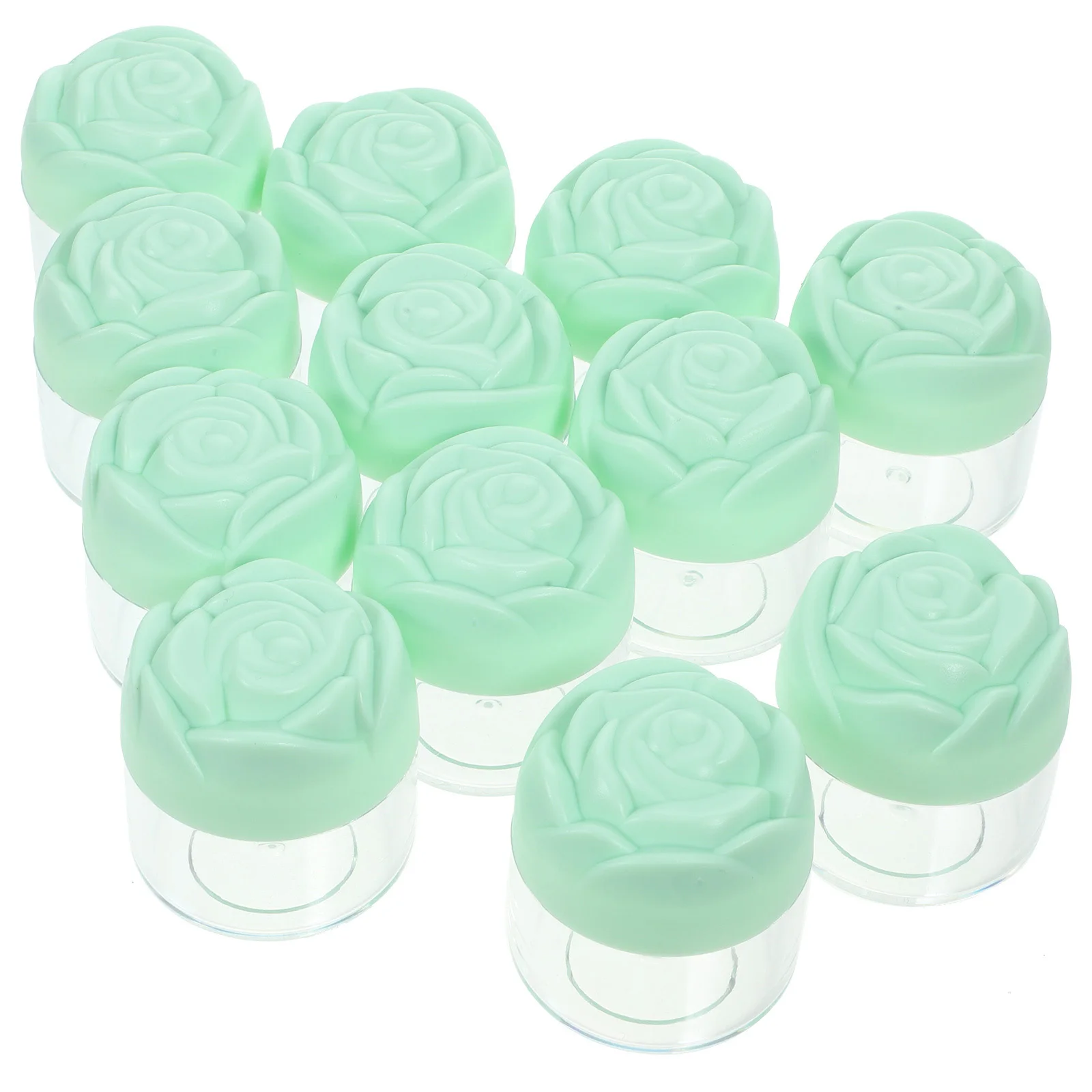 12 Pcs Rose Cover Cream Bottles Green Lids Small Travel Lotion Containers Body Butter Jars Plastic Material Durable Use
12 Pcs Rose Cover Cream Bottles Green Lids Small Travel Lotion Containers Body Butter Jars Plastic Material Durable Use