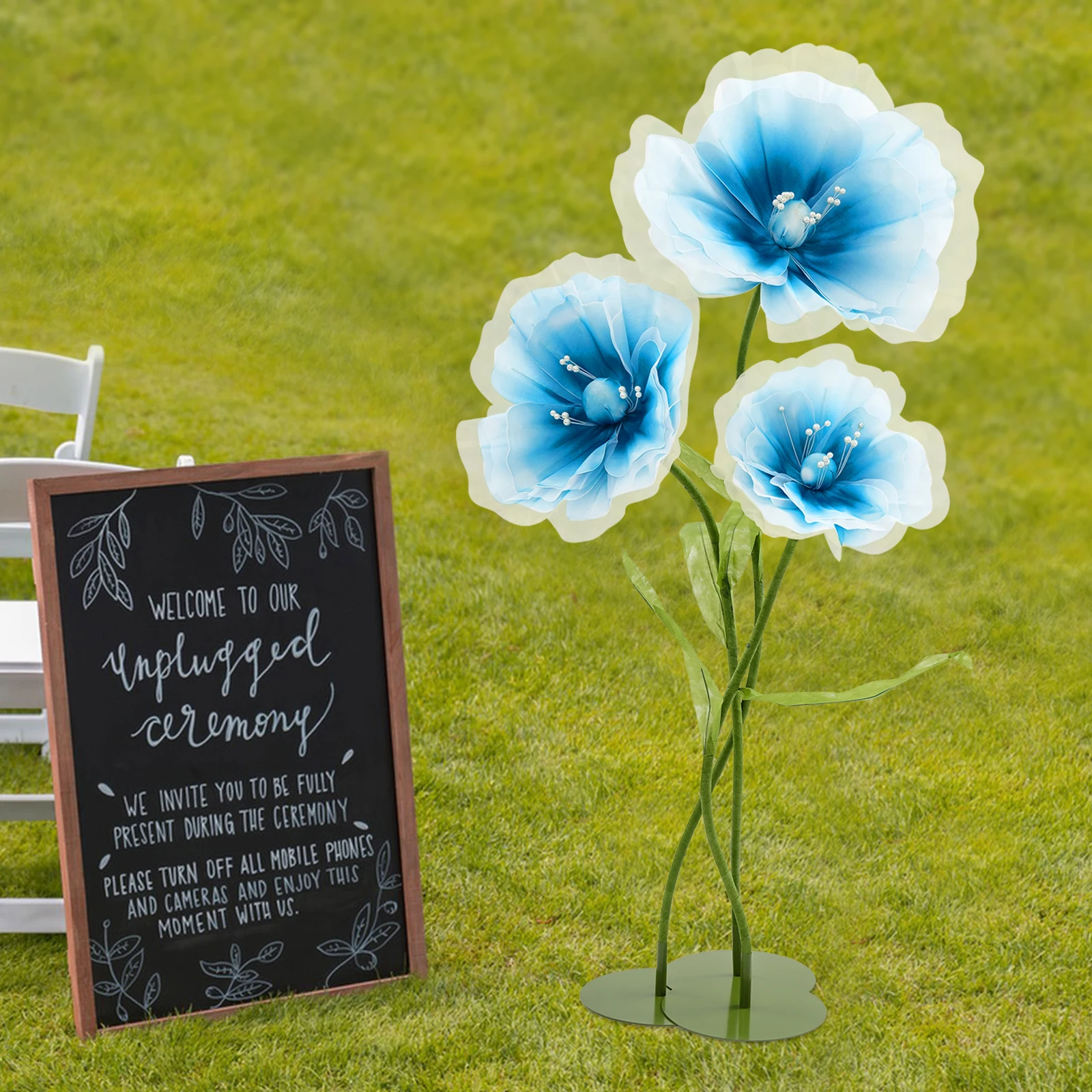 3 Pcs Artificial Flowers (100cm / 120cm / 140cm) with Green Base, for Wedding, Birthday, Banquet, Backdrop Decor (Light Blue)
3 Pcs Artificial Flowers (100cm / 120cm / 140cm) with Green Base, for Wedding, Birthday, Banquet, Backdrop Decor (Light Blue)