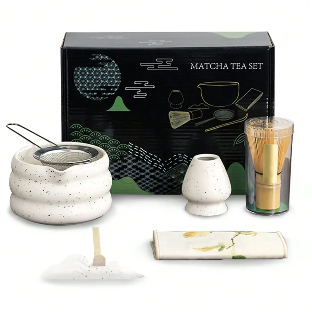 Pcs Matcha Tea Set Elegant Matcha Kit Including Whisk Matcha Bowl Scoop And Whisk With Holder Sifter Towel,Perfect Matcha Set Fo
Pcs Matcha Tea Set Elegant Matcha Kit Including Whisk Matcha Bowl Scoop And Whisk With Holder Sifter Towel,Perfect Matcha Set Fo