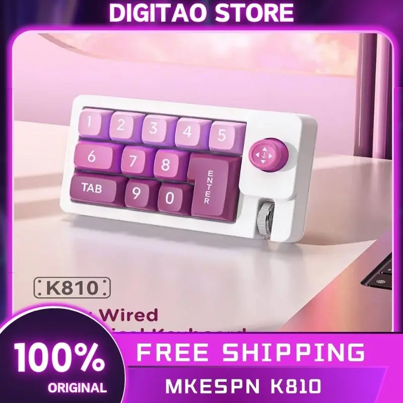 MKESPN K810 Keypad Wired Mini Numeric External Keypad Hot Swappable RGB Back Customization Number GiftsPads for Desktop/Laptop
MKESPN K810 Keypad Wired Mini Numeric External Keypad Hot Swappable RGB Back Customization Number GiftsPads for Desktop/Laptop
