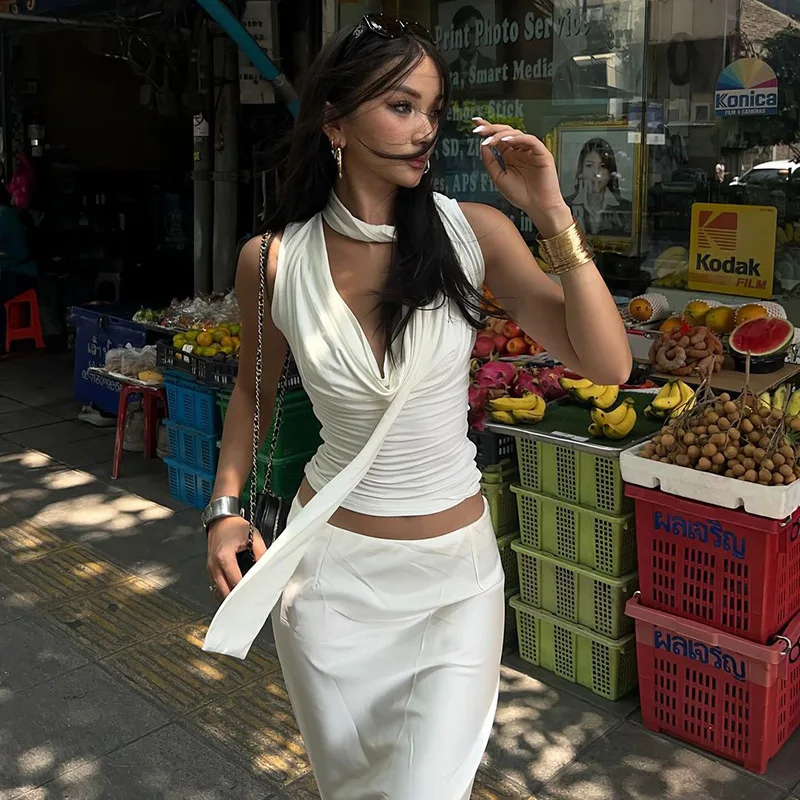 Fashion Bandage Streetwear Casual Slim Elegant Knitted Clothing Vest Women Sexy Sleeveless V-neck Solid Tank Summer Lady Top
Fashion Bandage Streetwear Casual Slim Elegant Knitted Clothing Vest Women Sexy Sleeveless V-neck Solid Tank Summer Lady Top
