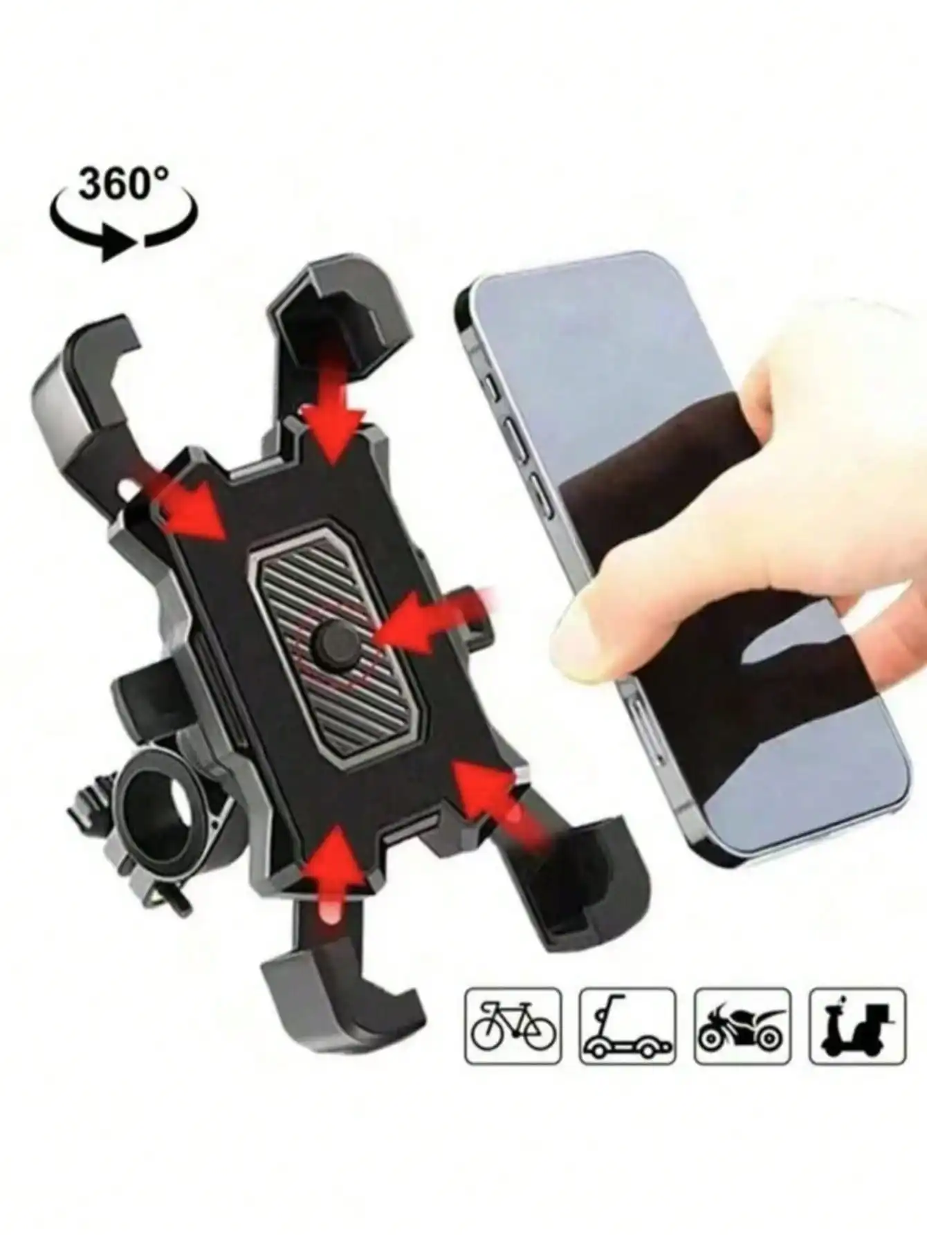 360° Rotatable Anti-Drop Bicycle Phone Holder, Quick Installation Auto-Lock Bike Phone Mount, Fits 4.7-6.8 Inch Phones, Multifunctional Outdoor Cycling Navigation Accessory, Can Be Fixed On Bicycle
360° Rotatable Anti-Drop Bicycle Phone Holder, Quick Installation Auto-Lock Bike Phone Mount, Fits 4.7-6.8 Inch Phones, Multifunctional Outdoor Cycling Navigation Accessory, Can Be Fixed On Bicycle