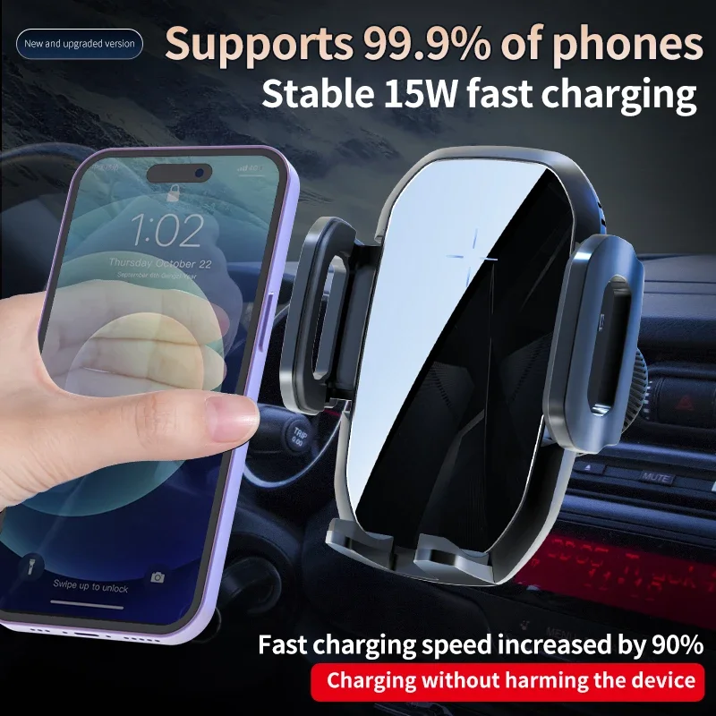 Автомобильное зарядное устройство для телефона 15 Вт, вентиляционное отверстие, автоматическое заживление, быстрая зарядка, беспроводное автомобильное зарядное устройство, держатель для телефона для iPhone 17 16 15 14 Pro
Автомобильное зарядное устройство для телефона 15 Вт, вентиляционное отверстие, автоматическое заживление, быстрая зарядка, беспроводное автомобильное зарядное устройство, держатель для телефона для iPhone 17 16 15 14 Pro