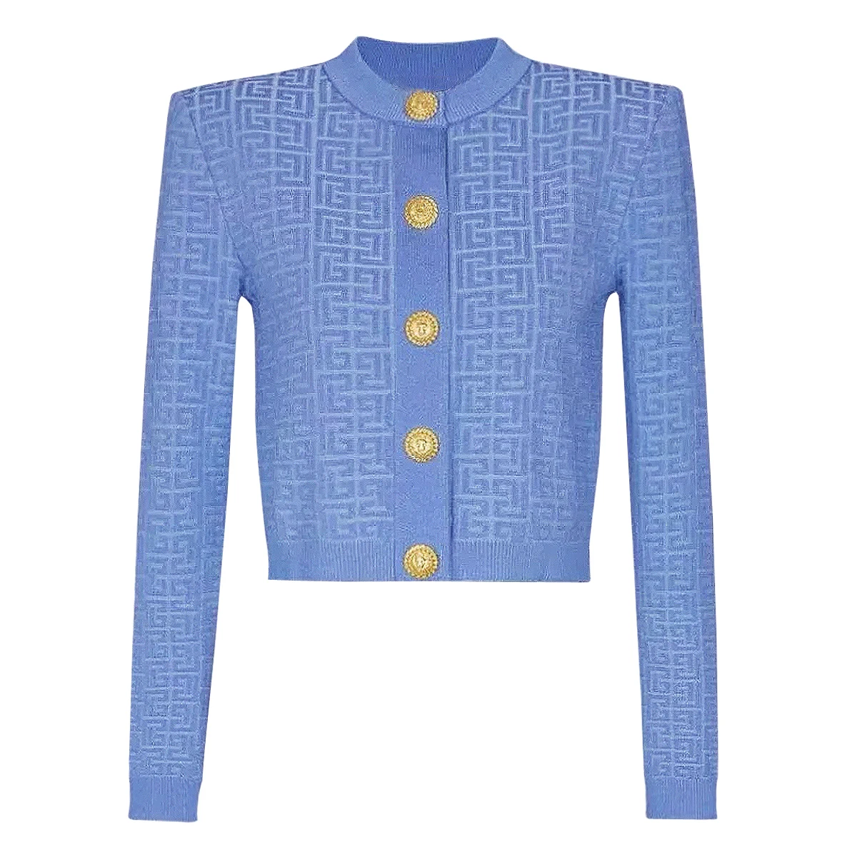 High quality new fashionable elastic knitted geometric texture single row button fit casual matching women's cardigan
High quality new fashionable elastic knitted geometric texture single row button fit casual matching women's cardigan