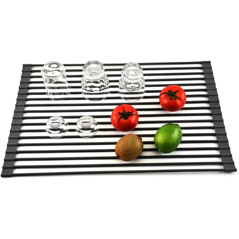 Foldable Dish Drying Rack Full Silicone Coated Stainless Steel Sink Drainer Roll Dish Rack for Kitchen Organization
Foldable Dish Drying Rack Full Silicone Coated Stainless Steel Sink Drainer Roll Dish Rack for Kitchen Organization