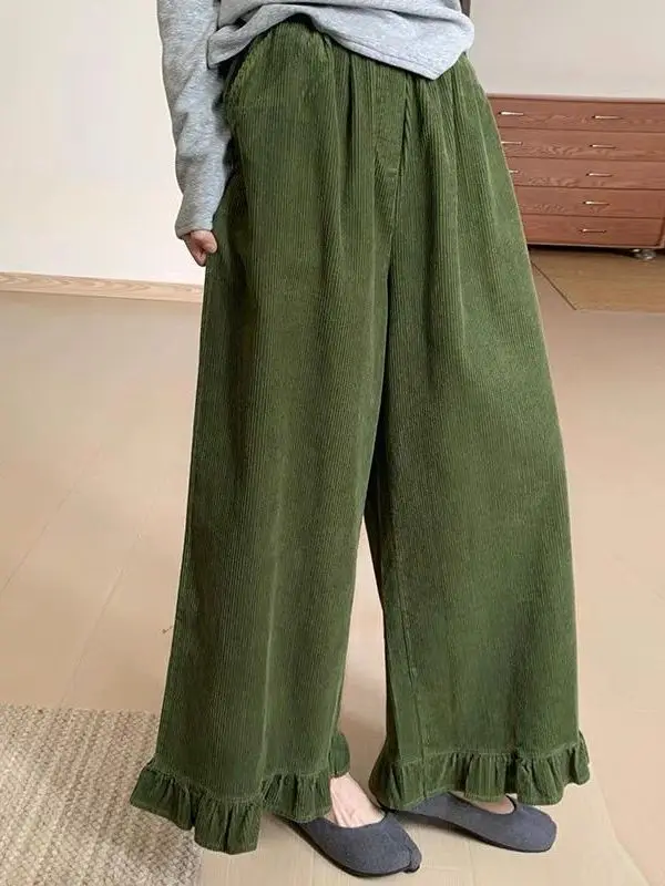 Женские вельветовые брюки больших размеров с широкими штанинами, повседневные прямые брюки, осенне-зимние, модные, с деревянным узором, удобные
Женские вельветовые брюки больших размеров с широкими штанинами, повседневные прямые брюки, осенне-зимние, модные, с деревянным узором, удобные