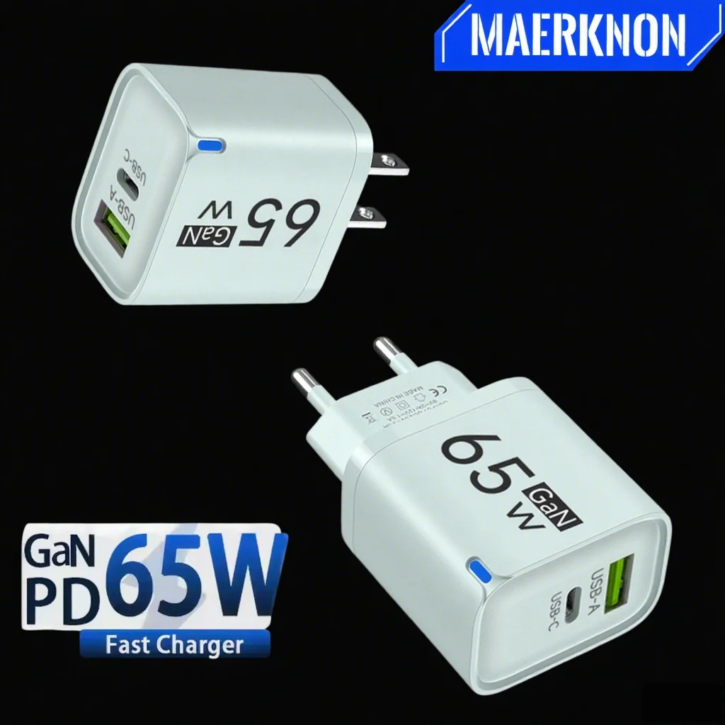 65W 2 Port PD USB Type C Charger Fast Charger Quick Charge 3.0 EU/US/UK Plug Adapter For iPhone Xiaomi Samsung Huawei Cellphones
65W 2 Port PD USB Type C Charger Fast Charger Quick Charge 3.0 EU/US/UK Plug Adapter For iPhone Xiaomi Samsung Huawei Cellphones