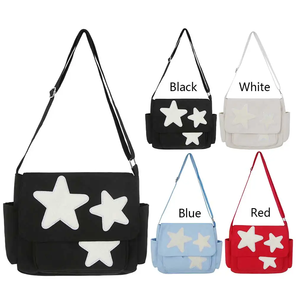 Women School Bookbag with Side Pockets Y2K Star Messenger Bag Stylish Satchel Bag Large Capacity for Outdoor Travel
Women School Bookbag with Side Pockets Y2K Star Messenger Bag Stylish Satchel Bag Large Capacity for Outdoor Travel